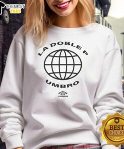 Official La Doble P Peso Pluma x Umbro sweatshirt featuring a stylish design and vibrant colors for trendy casual wear.