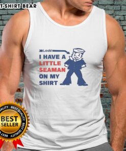 Official look: I have a little seaman on my tank top, showcasing a playful nautical design and vibrant colors.