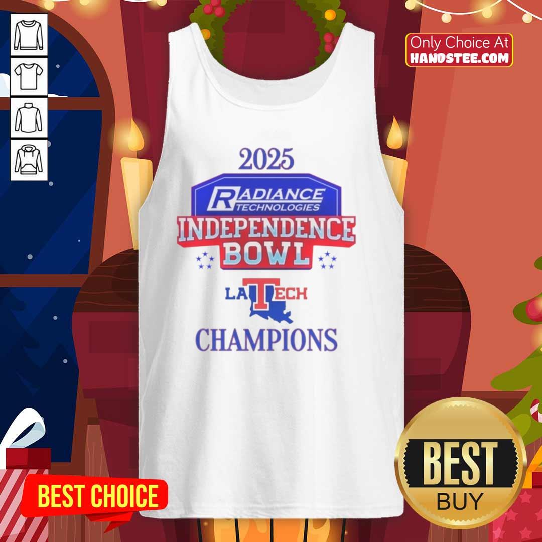 official-louisiana-tech-bulldogs-2025-independence-bowl-champions-logo-tank-top Alt Text: Official Louisiana Tech Bulldogs 2025 Independence Bowl Champions logo on a stylish tank top design.