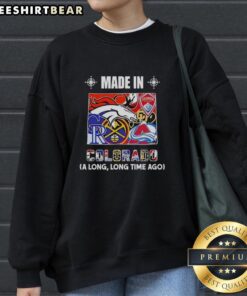 Official Made In Colorado sweatshirt featuring a vintage mashup logo celebrating local teams and heritage.