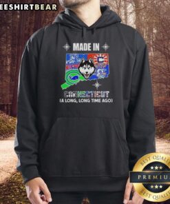 Alt Text: Official Made In Connecticut hoodie featuring a Long Long Time Ago state mashup logo, perfect for team spirit.
