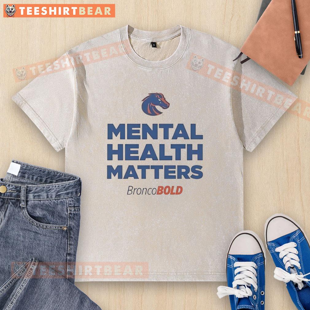 official-mental-health-matters-boise-state-broncos-washed-t-shirt Official Boise State Broncos washed t-shirt promoting mental health awareness with vibrant team colors and logo.