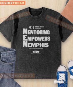 Alt Text: Official Memphis Grizzlies washed t-shirt empowering mentorship, featuring team logo and stylish design.