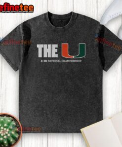 Official Miami Football The U CFP National Championship washed t-shirt showcasing team pride and championship spirit.