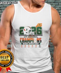 Official Miami Hurricanes CFP National Champions 2026 Tank Top showcasing team pride and championship spirit.