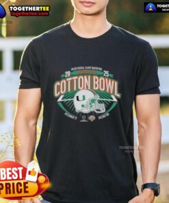 Alt Text: Official Miami Hurricanes Orange T-Shirt for 2025 College Football Playoff Goodyear Cotton Bowl Quarterfinals.