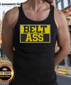 Official Michigan Wolverine Belt to Ass Tank Top featuring bold logo, perfect for fans and stylish summer wear.