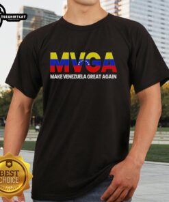 Official Mvga Make Venezuela Great Again T-Shirt featuring bold text and vibrant colors for patriotic support.