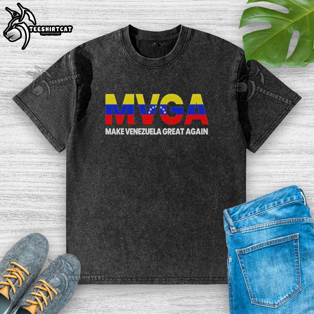 official-mvga-make-venezuela-great-again-washed-t-shirt Official MVGA Make Venezuela Great Again washed t-shirt featuring a stylish design for proud supporters.