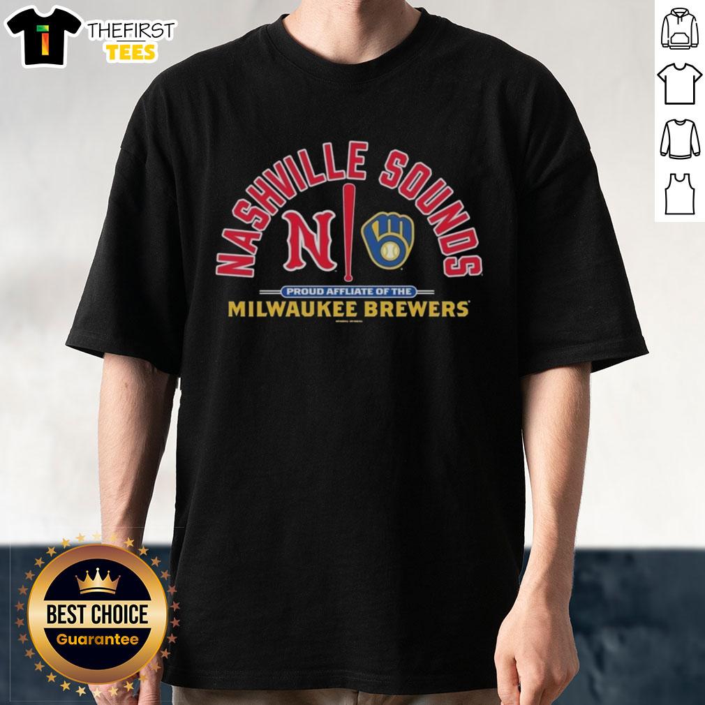 official-nashville-sounds-proud-affiliate-of-the-milwaukee-brewers-t-shirt-1 Alt Text: Official Nashville Sounds T-Shirt featuring Milwaukee Brewers logo, perfect for fans of both teams.