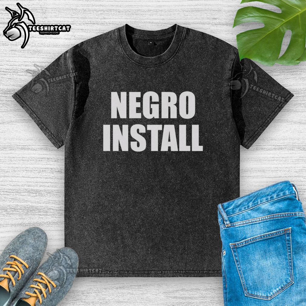 official-negro-install-washed-t-shirt Official Negro Install Washed T-Shirt featuring a stylish design, perfect for casual wear and showcasing your unique style.