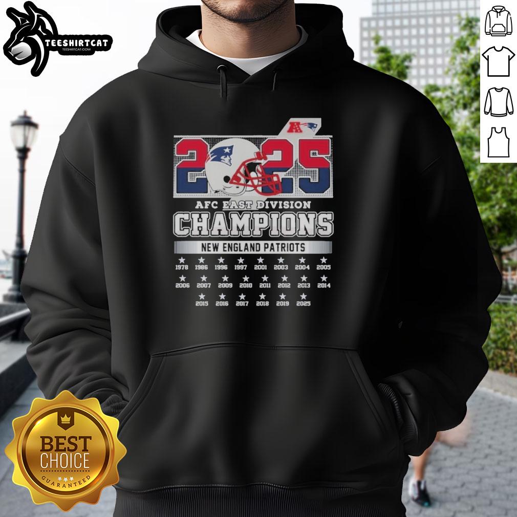 official-new-england-patriots-2025-afc-east-divison-champions-helmet-hoodie Alt Text: Official New England Patriots 2025 AFC East Division Champions hoodie featuring team helmet design and logo.