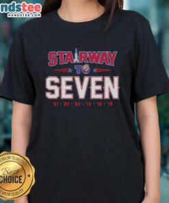 Official New England Patriots Mission Stairway to Seven Ladies Tee featuring team logo and stylish design for fans.