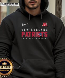 Alt Text: Official New England Patriots NFL AFC Championship 2026 hoodie featuring team colors and logo for fans and collectors.