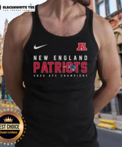 Alt Text: Official New England Patriots NFL AFC Championship 2026 tank top featuring team logo and vibrant design.