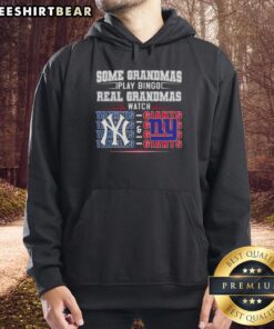 Official New York Yankees and New York Giants hoodie for grandmas who prefer watching games over playing bingo.