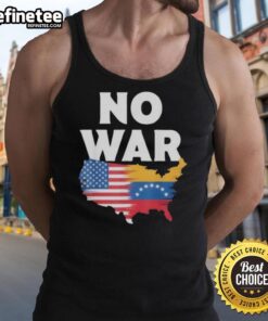 Official No War Flag tank top featuring Venezuela and America designs for peace advocates and fashion enthusiasts.