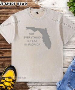 Official Florida State 'Not Everything Is Flat' washed t-shirt showcasing vibrant colors and unique design for fans.