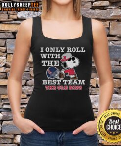 Official Ole Miss Rebels x Snoopy tank top featuring 'I Only Roll With The Best Team' for Ole Miss football lovers.