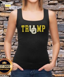 Official Oregon Ducks Football X Trump logo tank top, featuring vibrant colors and sporty design for fans.