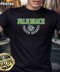 Official Palm Beach Frozen Iguanas T-Shirt featuring a unique design, perfect for Florida wildlife enthusiasts and collectors.