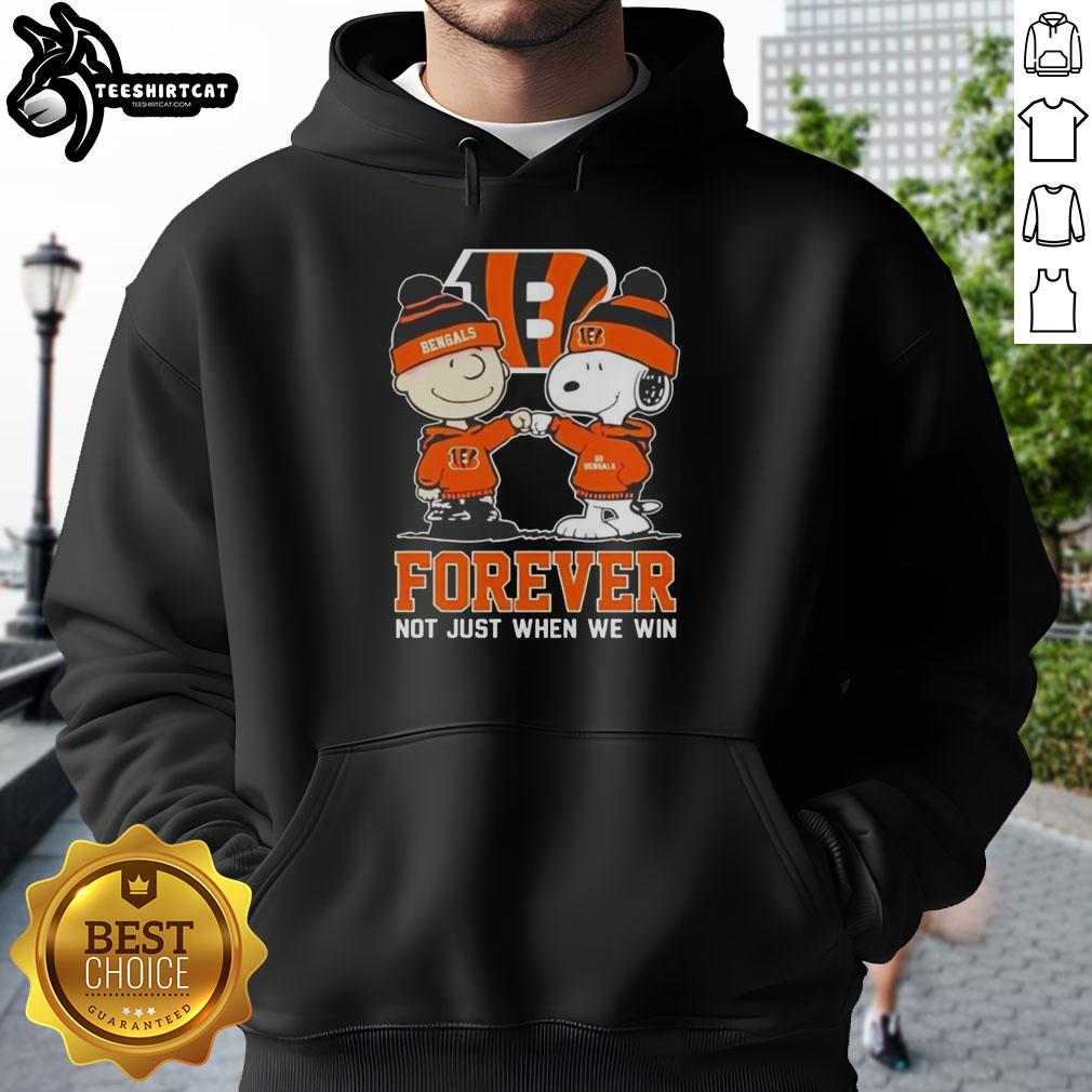 official-peanut-snoopy-charlie-brown-cincinnati-bengals-forever-not-just-when-we-win-hoodie Official Peanut Snoopy and Charlie Brown Cincinnati Bengals hoodie - 'Forever Not Just When We Win' design.