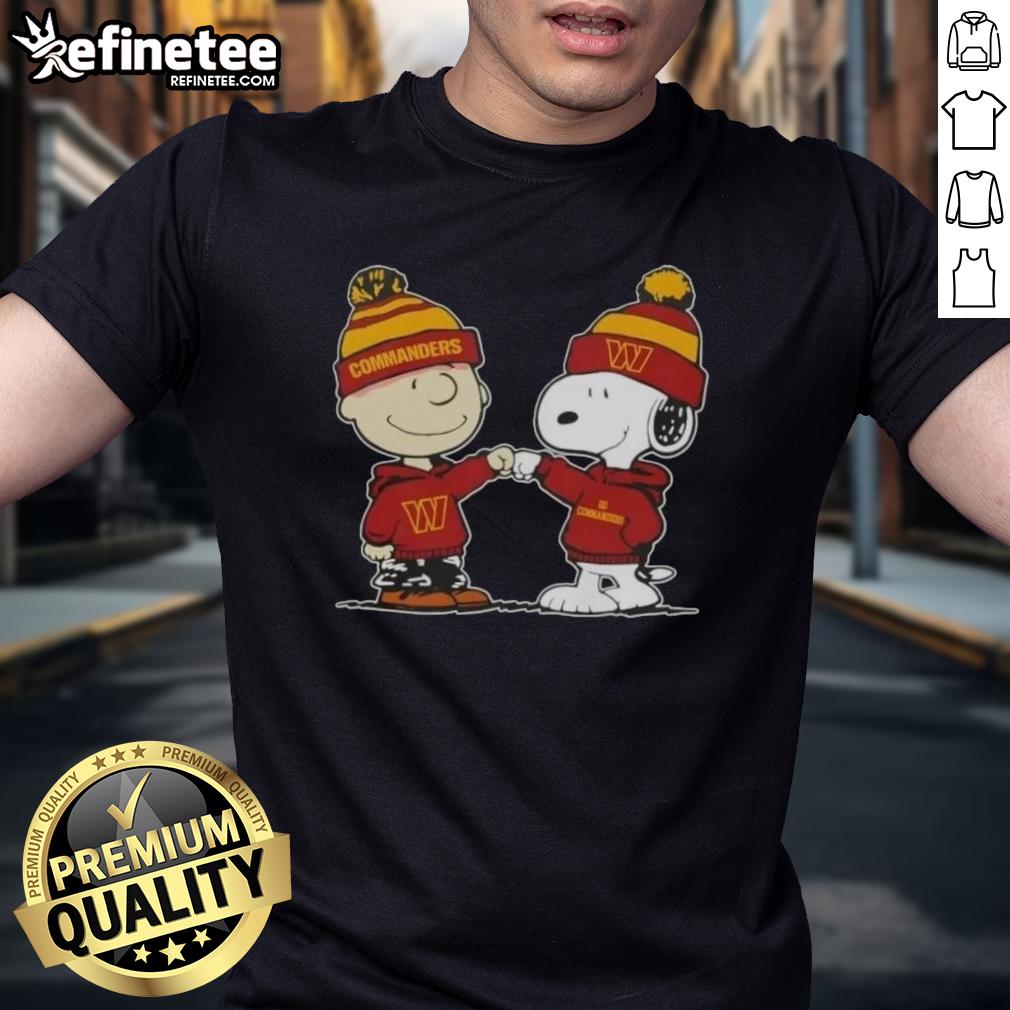 official-peanuts-charlie-brown-fist-bump-snoopy-x-washington-commanders-football-t-shirt Official Peanuts Charlie Brown fist bumping Snoopy on Washington Commanders football t-shirt for fans.