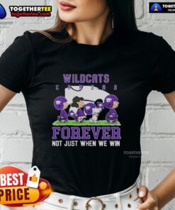 Official Peanuts Kansas State Wildcats Forever Tee for ladies, perfect for showing team spirit anytime, not just during wins.