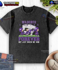 Official Peanuts Kansas State Wildcats Forever T-Shirt showcasing team spirit for true fans, not just when winning.