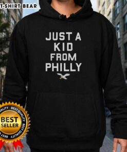 Official Philadelphia Eagles Just A Kid From Philly Hoodie showcasing team pride and style for fans.