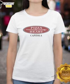 Official Pizza My Heart Capitola Classic Ladies Tee featuring a stylish design perfect for pizza lovers and casual wear.