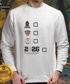 Cozy sweatshirt featuring 'What Is Your Choice' design for Official Playoff First Round and Sugar Bowl events.