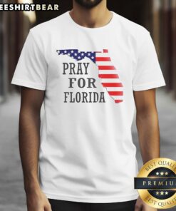 Official Pray For Florida T-Shirt featuring a bold design, perfect for supporting Florida during tough times.