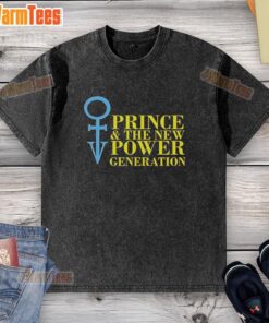 Official Prince and The New Power Generation logo on a music lover washed t-shirt, perfect for fans.