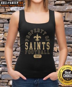Official Property of New Orleans Saints Football Since 1967 tank top featuring team logo and design for fans.