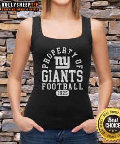 Alt Text: Official Property of New York Giants Football Since 1925 tank top featuring team logo and vintage design.