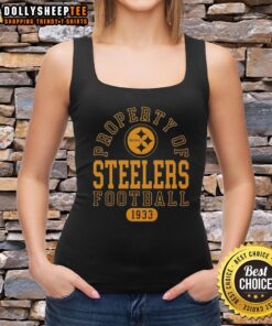 Official Property of Pittsburgh Steelers Football Since 1933 tank top featuring team logo and vintage design.