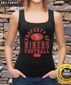 Official property of San Francisco 49ers football since 1946 tank top showcasing team pride and vintage style.