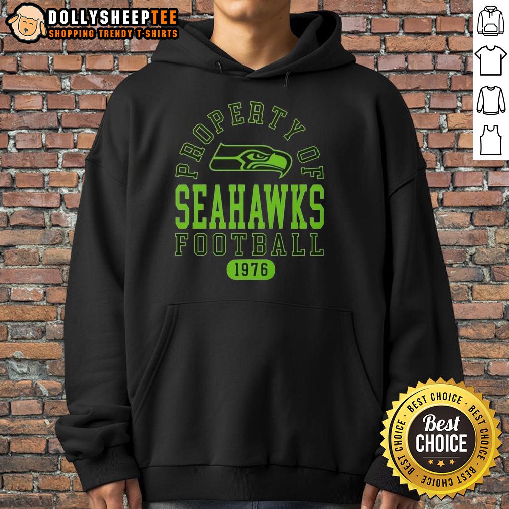 Official Property Of Seattle Seahawks Football Since 1976 Hoodie Official Seattle Seahawks hoodie, established 1976, showcasing team logo and vibrant colors for passionate fans.