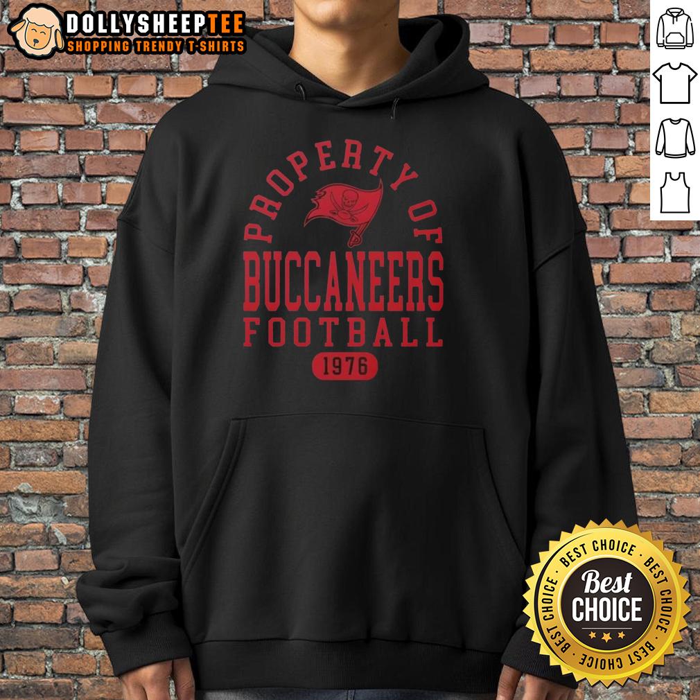Official Property Of Tampa Bay Buccaneers Football Since 1976 Hoodie Official Property of Tampa Bay Buccaneers hoodie since 1976, showcasing team colors and logo for fans and sports enthusiasts.