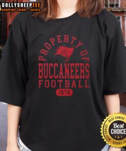 Official Tampa Bay Buccaneers Ladies Tee since 1976 featuring team logo and stylish design for female fans.