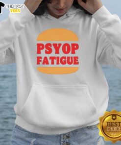 Official Psyop Fatigue Logo Hoodie featuring a sleek design and vibrant colors, perfect for stylish comfort.