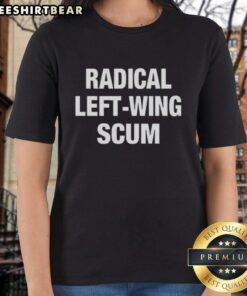 Official Radical Left Wing Sum Ladies Tee featuring bold graphics and a stylish fit for progressive fashion enthusiasts.