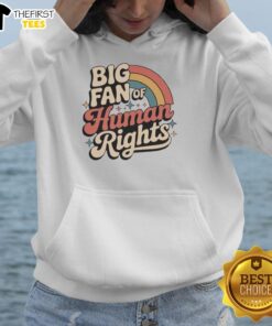 Official Resist Big Fan of Human Rights Hoodie in black, promoting human rights awareness and activism.