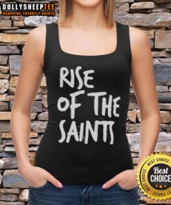 Official Rise Of The Saints tank top featuring bold design and comfortable fit for fans and everyday wear.
