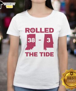 Official Rolled the Tide 383 Alabama Football Victory Ladies Tee showcasing team pride and game day style.