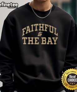 Alt Text: Official San Francisco 49ers Faithful to the Bay sweatshirt in red, showcasing team pride and style.