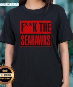 Official San Francisco 49ers 'Fuck the Seattle Seahawks' ladies tee, featuring bold team graphics and a stylish design.