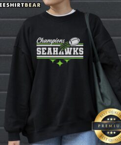 Alt Text: Official Seattle Seahawks Football 2026 Champion Banner Sweatshirt featuring team colors and logo design.