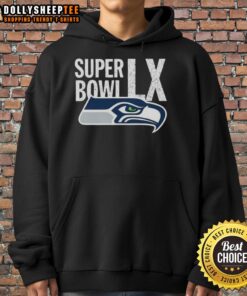 Official Seattle Seahawks NFC Championship 2026 Super Bowl LX Hoodie in blue and green, perfect for fans and collectors.